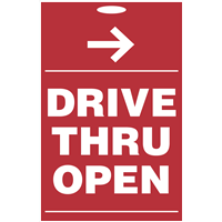 A-Frame Sign - Drive Thru Open