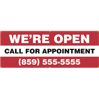 Exterior Banner (8'x3') - Call For Appointment