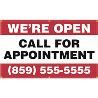 Exterior Banner (5'x3') - Call For Appointment